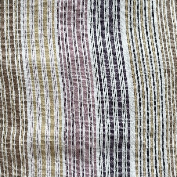 Free People High Tide Striped Boho Button-Down Top blouse pink white size S - Picture 7 of 13